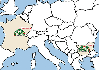 Carte Europe MM Park France et Bulgarie